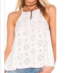 free people white eyelet tank